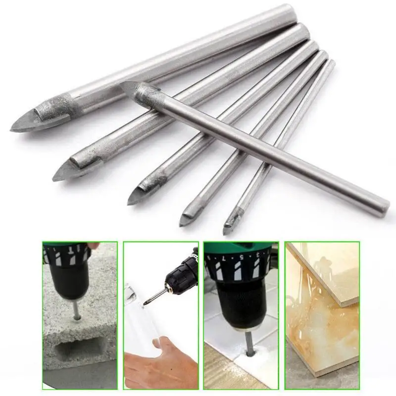 3/4/5/6/8/10mm 6pcs/Set Cemented Carbide Tool Drill Bit Glass Ceramic Brick Wall Hole Opening Efficient Power Tools Accessories
3/4/5/6/8/10mm 6pcs/Set Cemented Carbide Tool Drill Bit Glass Ceramic Brick Wall Hole Opening Efficient Power Tools Accessories