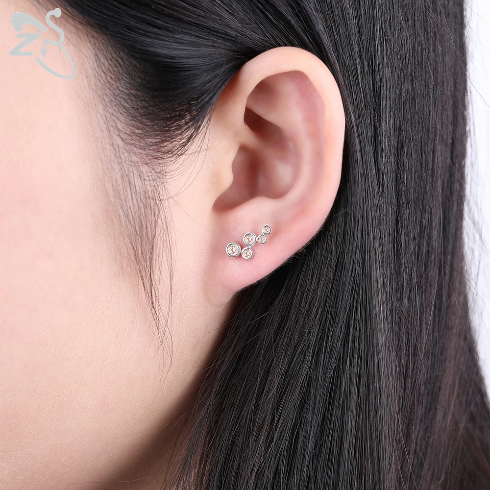 ZS 1 Pair Bubble Shape Stud Earrings Real 925 Sterling Silver Earring For Women GirIs Cute Crystal Earring Silver Jewelry
ZS 1 Pair Bubble Shape Stud Earrings Real 925 Sterling Silver Earring For Women GirIs Cute Crystal Earring Silver Jewelry