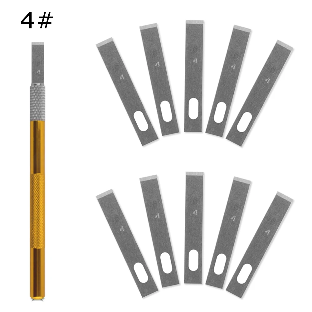 1 Knife Handle with 10 Blade Replacement 4# Scalpel Knife Blade Wood Paper Cutter Craft Pen Knives Engraving DIY Hand Tools
1 Knife Handle with 10 Blade Replacement 4# Scalpel Knife Blade Wood Paper Cutter Craft Pen Knives Engraving DIY Hand Tools