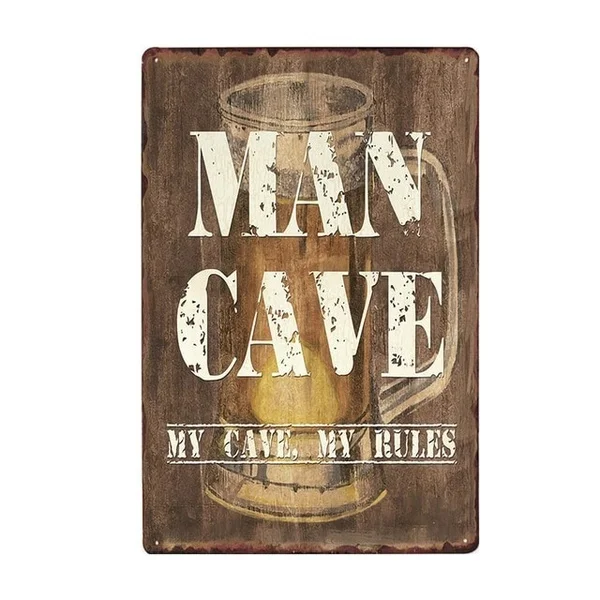 Man Cave Rule Metal Tin Sign Vintage Bar Wall Painting Plaque Mancave Art Poster Home Decor 20x30cm
Man Cave Rule Metal Tin Sign Vintage Bar Wall Painting Plaque Mancave Art Poster Home Decor 20x30cm