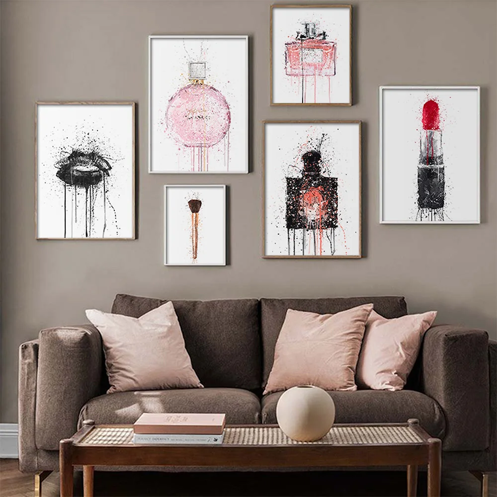 Fashion Wall Art Prints Perfume Bottle Posters Lipstick Canvas Paintings Pink Modern Pictures For Girls Bedroom Home Decoration
Fashion Wall Art Prints Perfume Bottle Posters Lipstick Canvas Paintings Pink Modern Pictures For Girls Bedroom Home Decoration
