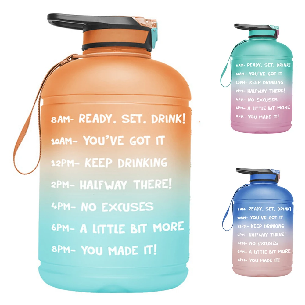 Sports Bottle 3.75L Large Capacity Fitness Cup Gradient Color with Straw Waterbottle Cycle Bicycle Gym Remind To Drink Water
Sports Bottle 3.75L Large Capacity Fitness Cup Gradient Color with Straw Waterbottle Cycle Bicycle Gym Remind To Drink Water