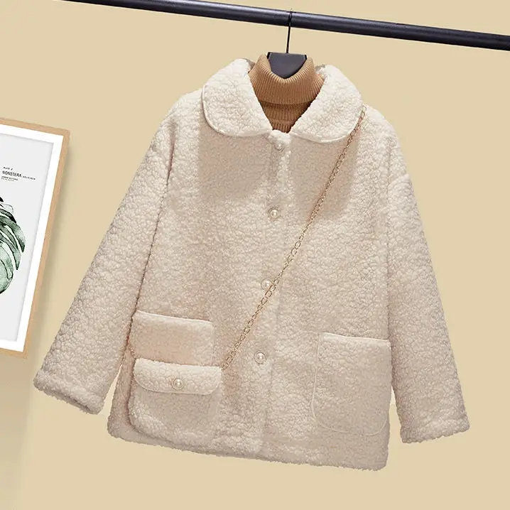 Thickening imitation lamb plush coat female 2020 fall and winter clothes Korean loose in the wild warm long coat female
Thickening imitation lamb plush coat female 2020 fall and winter clothes Korean loose in the wild warm long coat female