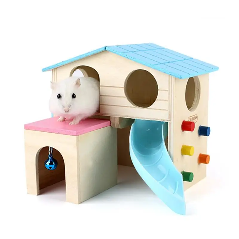 1 Piece Pet Hamster Toy Creative Wooden Hamster House With Slide Small Animal Guinea Pig Squirrel Gerbil Hideout Toy Supplies
1 Piece Pet Hamster Toy Creative Wooden Hamster House With Slide Small Animal Guinea Pig Squirrel Gerbil Hideout Toy Supplies