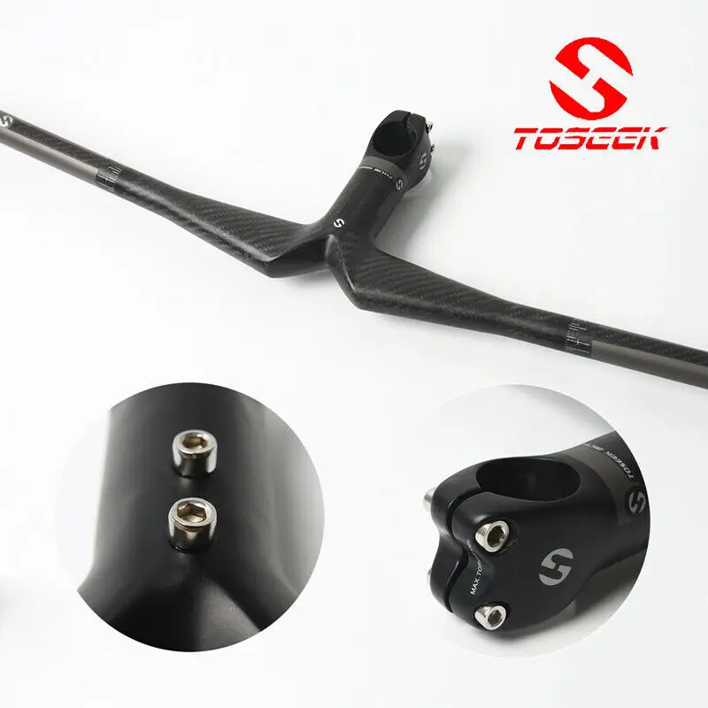 TOSEEK MTB 31.8 Handlebar Road Bike Carbon Handle Bar Integrated Carbon Fiber Bicycle Stem Handlebars Set Mountain Cycling Parts
TOSEEK MTB 31.8 Handlebar Road Bike Carbon Handle Bar Integrated Carbon Fiber Bicycle Stem Handlebars Set Mountain Cycling Parts