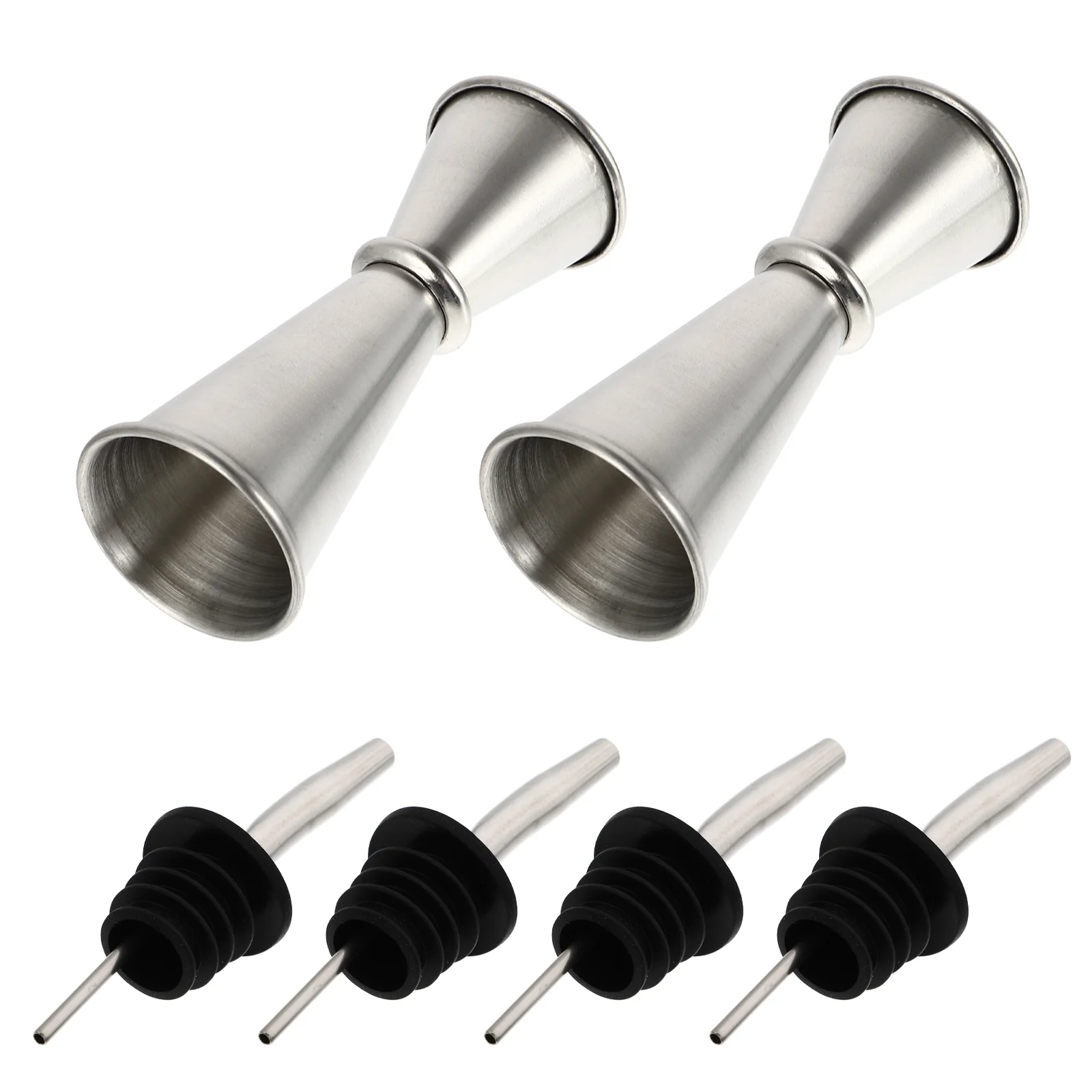 1 Set of Bartender Scale Cup Double-head Ounce Stopper for Bar Home 
1 Set of Bartender Scale Cup Double-head Ounce Stopper for Bar Home