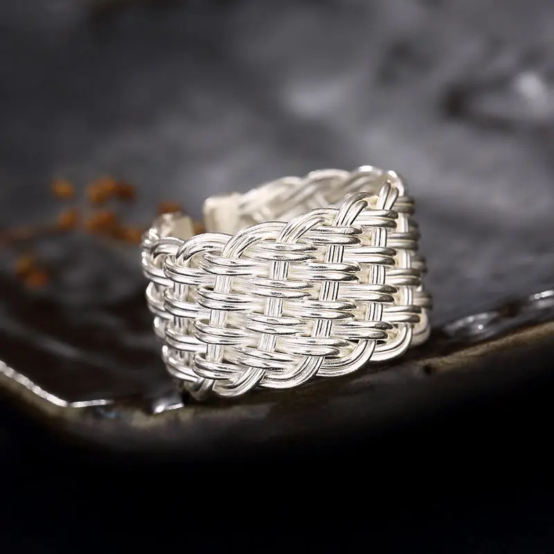 New S925 Sterling Silver Original Design Hemp Rope Exaggerated Large Opening Adjustable Women's Ring
New S925 Sterling Silver Original Design Hemp Rope Exaggerated Large Opening Adjustable Women's Ring
