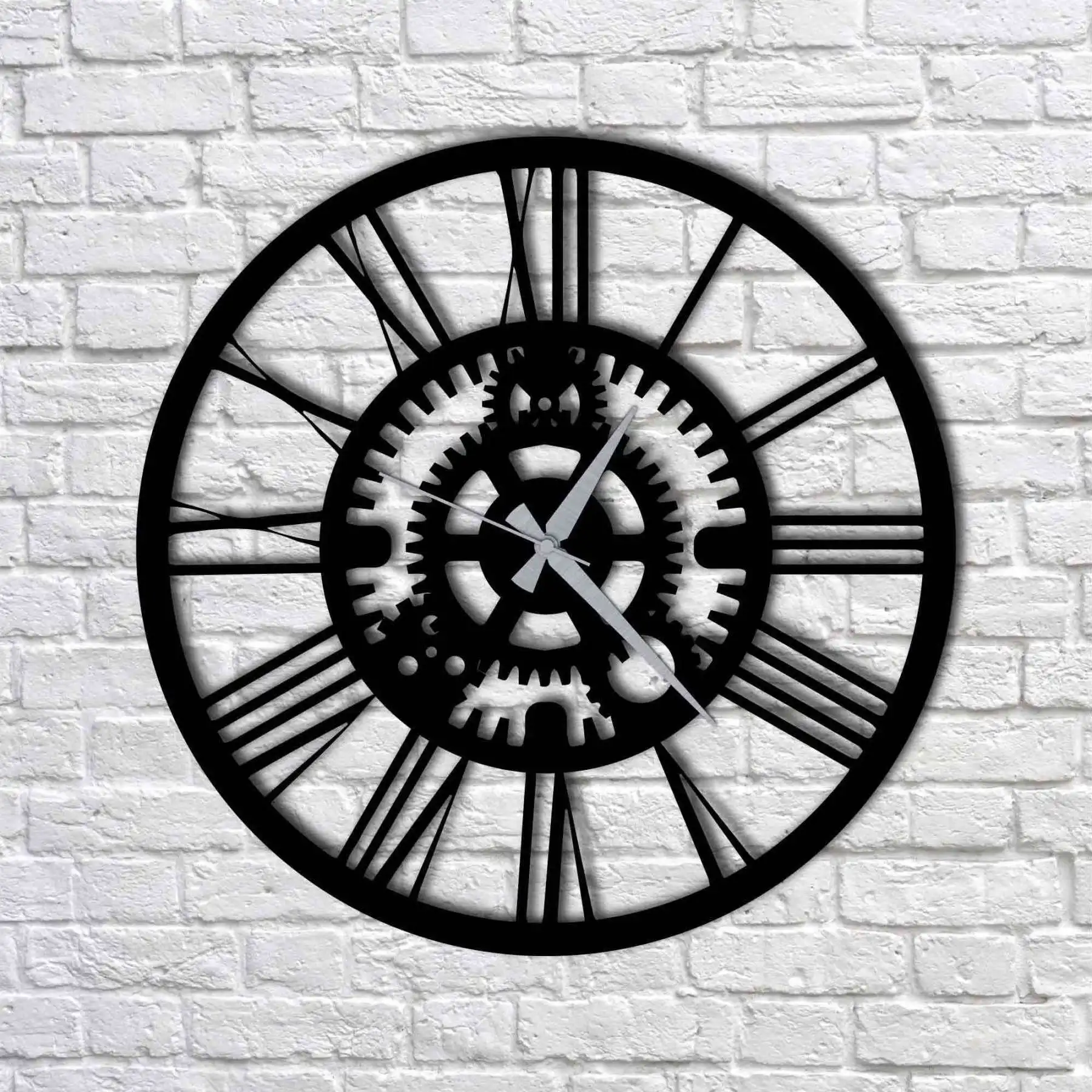 Metal Wall Art - Gear Minimal Metal Wall Clock - Interior Decoration - Wall Hanging - Industrial Decor - Wall sign-50x50 cm
Metal Wall Art - Gear Minimal Metal Wall Clock - Interior Decoration - Wall Hanging - Industrial Decor - Wall sign-50x50 cm