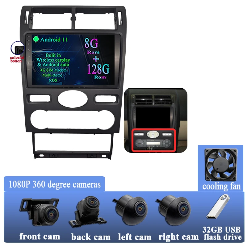 Автомобильный радиоприемник, видеоплеер для Mondeo 3 2000-2007, Android 11, навигация GPS, мультимедиа, Авторадио с сенсорным экраном, аудио
Автомобильный радиоприемник, видеоплеер для Mondeo 3 2000-2007, Android 11, навигация GPS, мультимедиа, Авторадио с сенсорным экраном, аудио