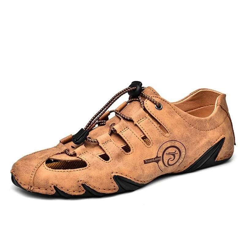 Summer Men's sandals High Quality Leather Men's Casual Shoes Breathable Beach Sandals Slippers Lace-up Outdoor Men's Shoes 38-48
Summer Men's sandals High Quality Leather Men's Casual Shoes Breathable Beach Sandals Slippers Lace-up Outdoor Men's Shoes 38-48