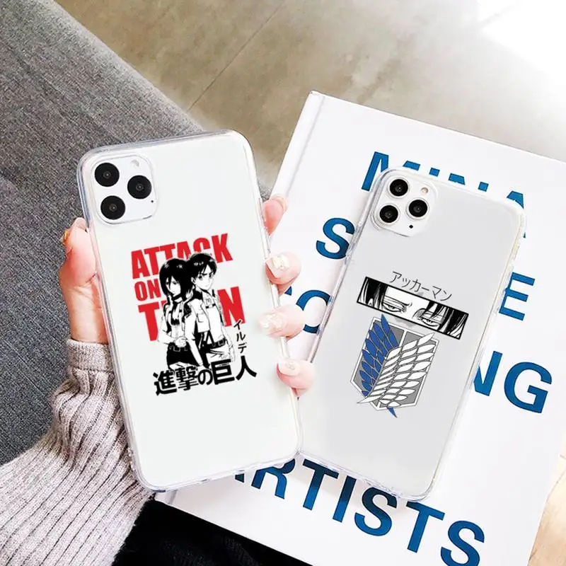 Attack on Titan Japan anime Phone Case Transparent for iPhone 7 8 11 12 13 mini pro X XS XR MAX Plus
Attack on Titan Japan anime Phone Case Transparent for iPhone 7 8 11 12 13 mini pro X XS XR MAX Plus