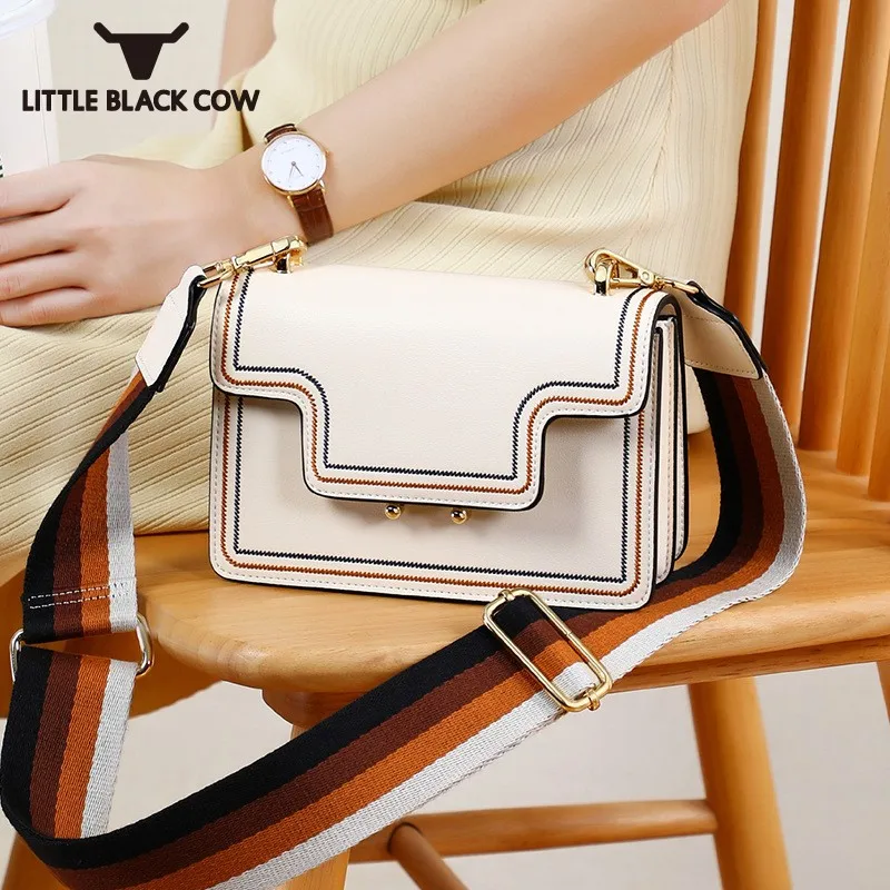Elegant Ladies Fashion Split Leather Colors Panelled Sewing Flap Shoulder Bag Women Vintage Packing Wide Strap Crossbody Bags
Elegant Ladies Fashion Split Leather Colors Panelled Sewing Flap Shoulder Bag Women Vintage Packing Wide Strap Crossbody Bags