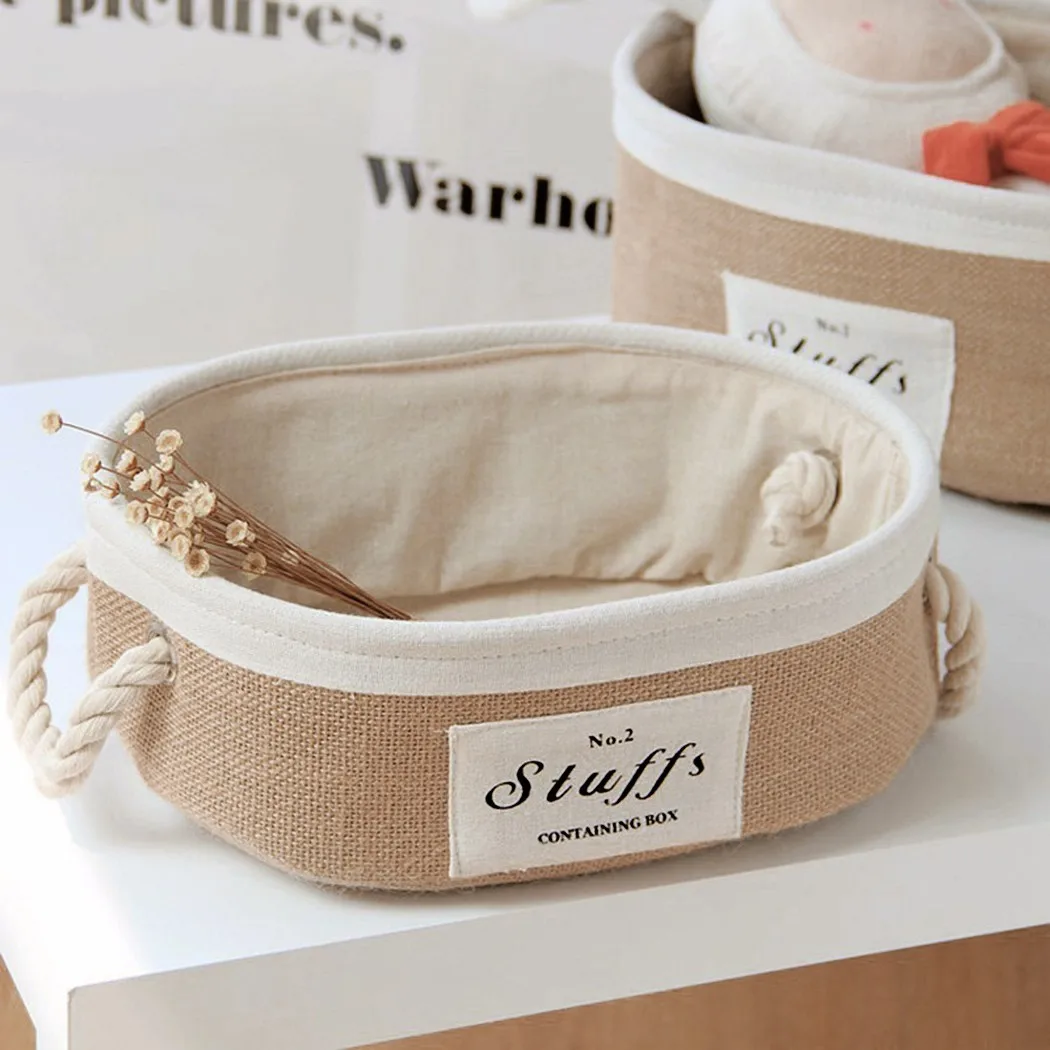Cotton Rope Home Storage Basket Fabric Sundries Snacks Basket Portable Storage Organizer Desktop Organizer Sundries Storage Box
Cotton Rope Home Storage Basket Fabric Sundries Snacks Basket Portable Storage Organizer Desktop Organizer Sundries Storage Box