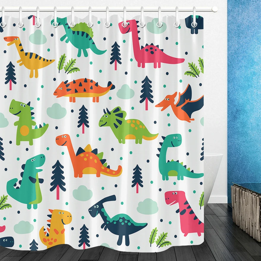 Cartoon Dinosaur Shower Curtains Lovely Animal Kids Bathroom Curtain Waterproof Polyester Bathtub Home Decor Bath Accessories
Cartoon Dinosaur Shower Curtains Lovely Animal Kids Bathroom Curtain Waterproof Polyester Bathtub Home Decor Bath Accessories