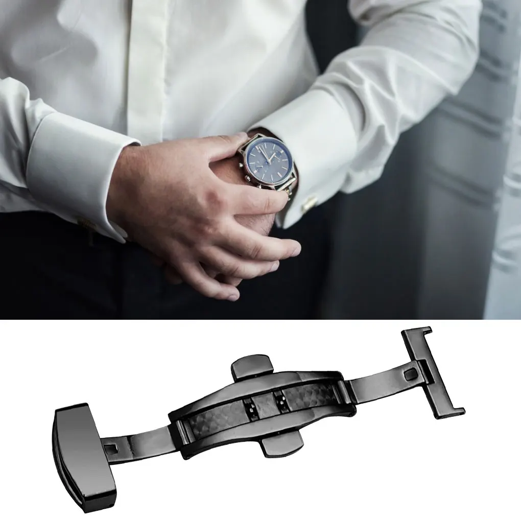 Stainless Steel Watchband Clasp Deployment Buckle for Watch Replaceable Watch Accessories, 22mm, Black
Stainless Steel Watchband Clasp Deployment Buckle for Watch Replaceable Watch Accessories, 22mm, Black