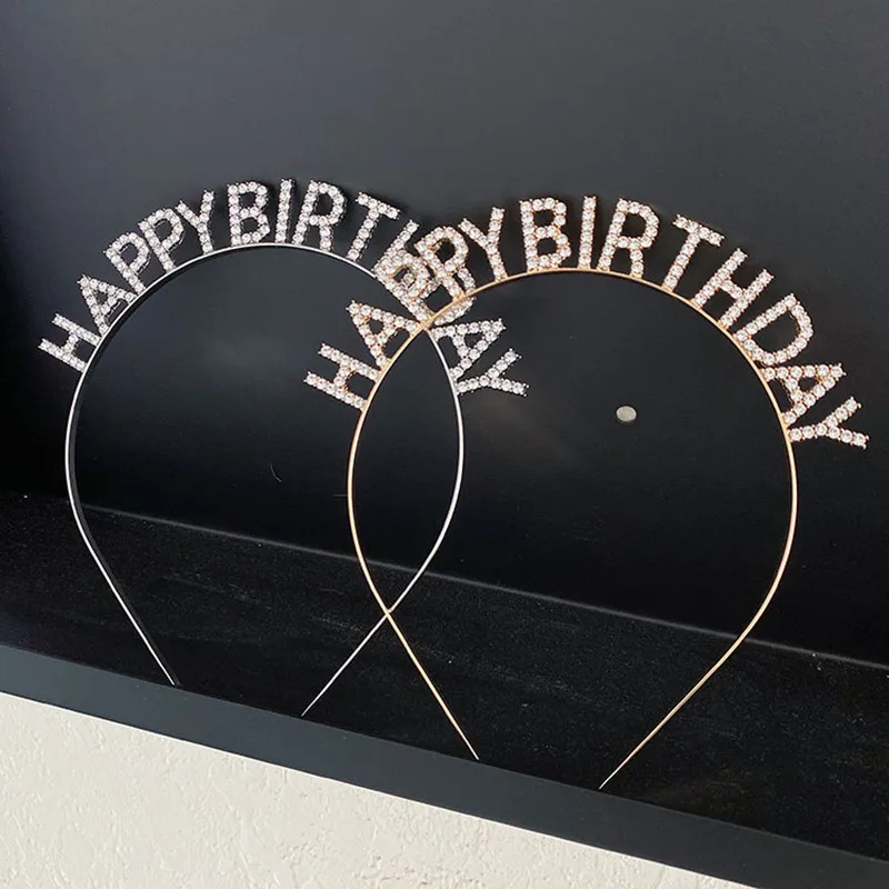 Alloy Rhinestone Headbands Fashion Hair Accessories Women Letter HAPPYBIRHDAY Happy Birthday Party Hairband Boutique Hair Hoop
Alloy Rhinestone Headbands Fashion Hair Accessories Women Letter HAPPYBIRHDAY Happy Birthday Party Hairband Boutique Hair Hoop