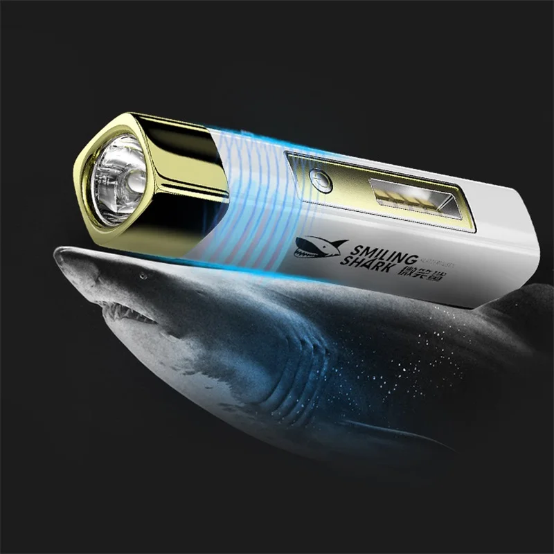 New Smiling Shark ABS Flashlight Tactical Flashlight With Side Light Outdoor Emergency Power Bank Special Flashlight For Cycling
New Smiling Shark ABS Flashlight Tactical Flashlight With Side Light Outdoor Emergency Power Bank Special Flashlight For Cycling