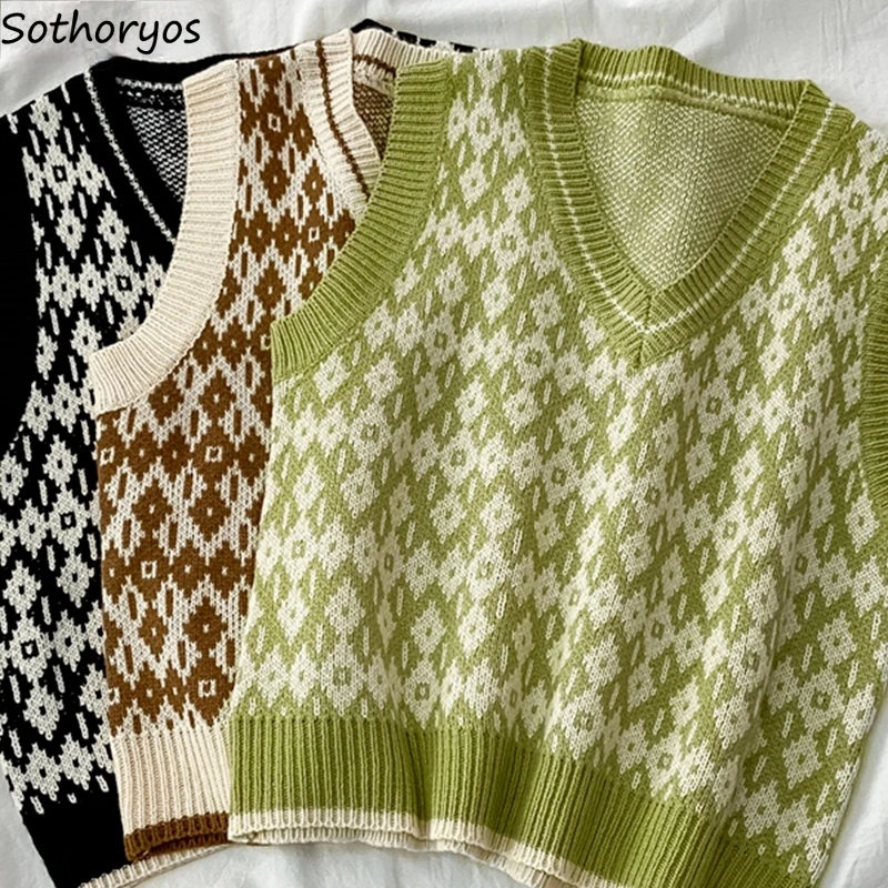 Women Sweater Vests Classic Female All-match Elegant Temperament Loose Leisure Streetwear Stylish Jumpers V-neck Cozy Vintage
Women Sweater Vests Classic Female All-match Elegant Temperament Loose Leisure Streetwear Stylish Jumpers V-neck Cozy Vintage