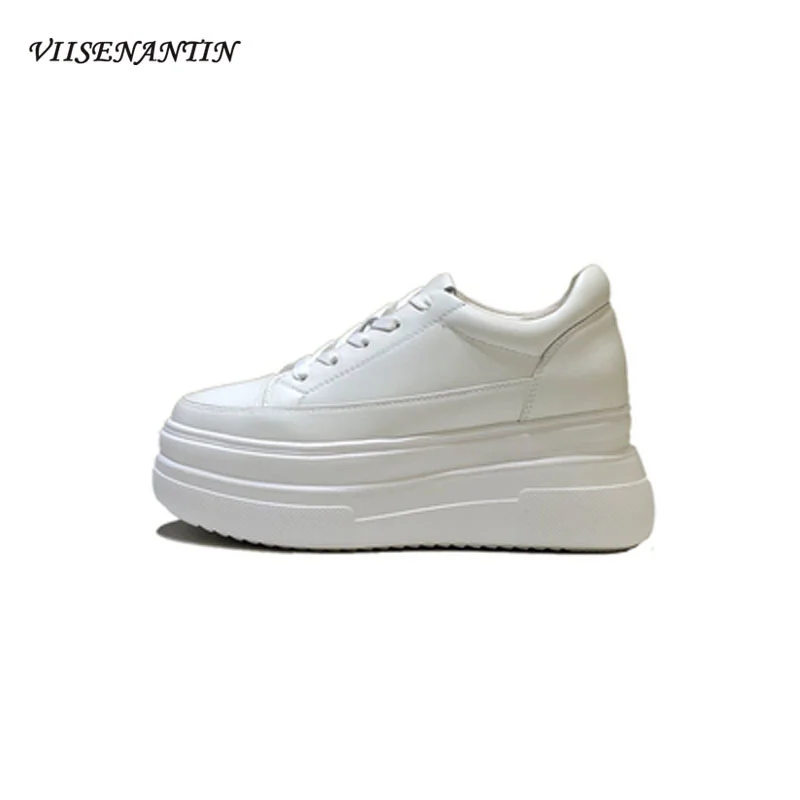 Inner-increasing Thick-soled Shoes Fashion Lace-up Platform Shoes Leather Breathable Comfortable Casual White Shoes Women
Inner-increasing Thick-soled Shoes Fashion Lace-up Platform Shoes Leather Breathable Comfortable Casual White Shoes Women