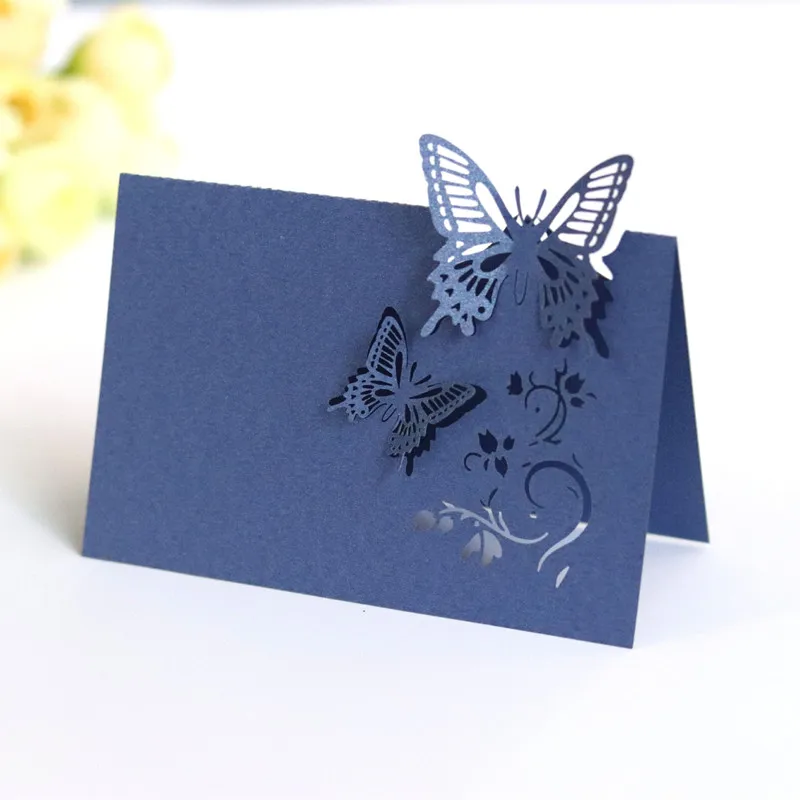 New Invitation Card Wedding Sign-in Table White Card Laser Hollow Seat Card Three-dimensional Butterfly Table Card 100pcs 6Z
New Invitation Card Wedding Sign-in Table White Card Laser Hollow Seat Card Three-dimensional Butterfly Table Card 100pcs 6Z