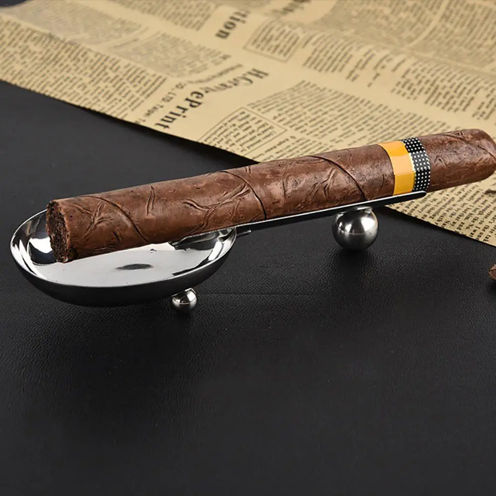 Cigar Gadgets Stainless Steel Single Cigars Holder Scoop-shaped Cigars Container Cigar Ash Tray Man Business Gift
Cigar Gadgets Stainless Steel Single Cigars Holder Scoop-shaped Cigars Container Cigar Ash Tray Man Business Gift