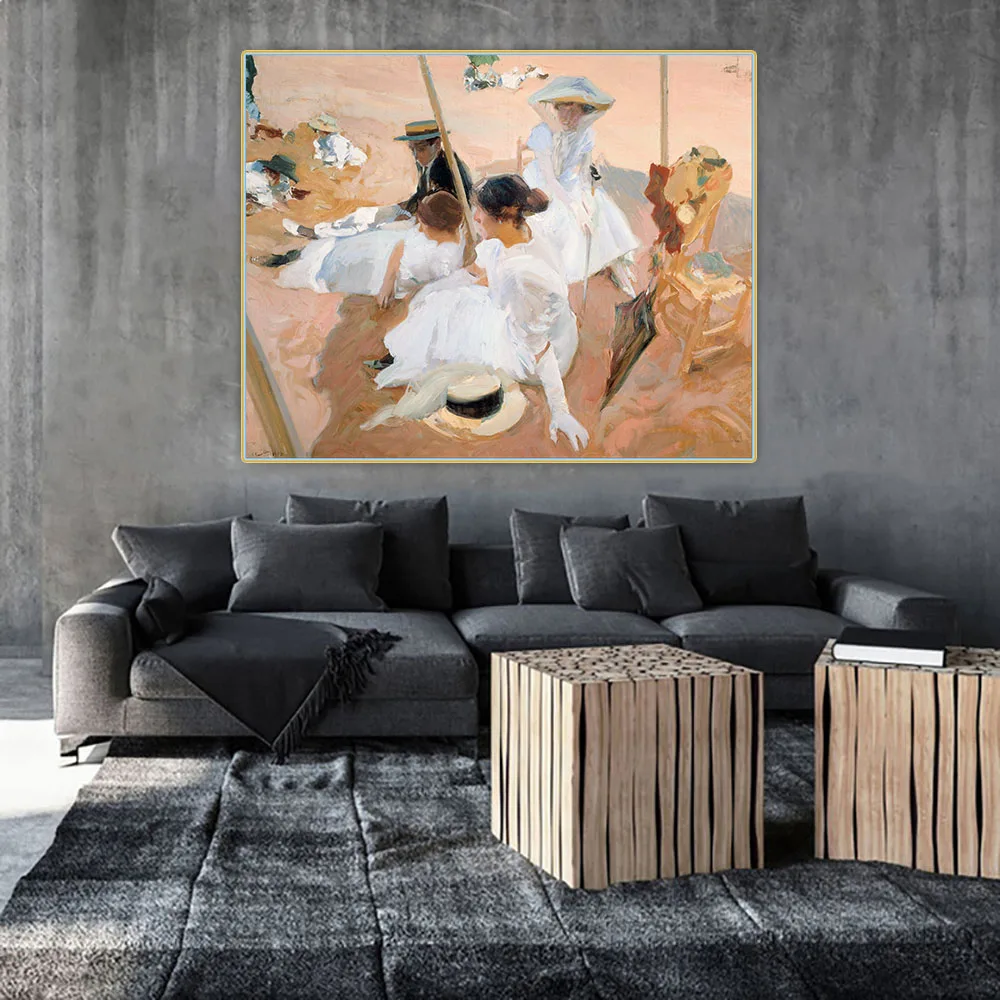 Canvas Oil Painting Joaquin Sorolla"Under The Awning,On The Beach At Zarauz"Wall Aesthetic Western Art Decor Poster Decoration
Canvas Oil Painting Joaquin Sorolla"Under The Awning,On The Beach At Zarauz"Wall Aesthetic Western Art Decor Poster Decoration
