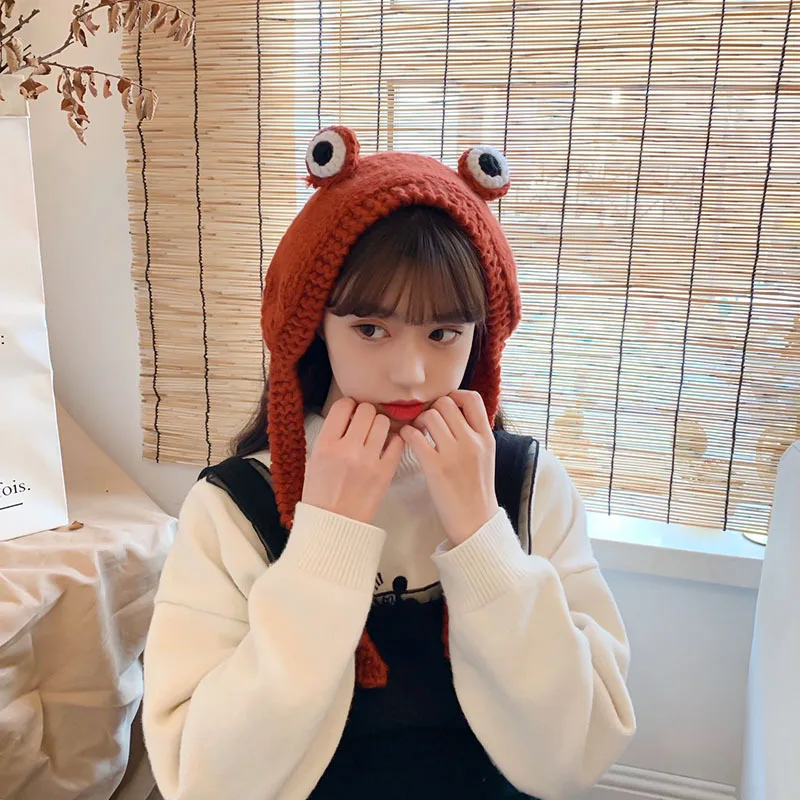 Winter Skullies Cute Big Eyes Frog Hat Crochet Knitted Hat Beanie Cap Gift Hip-hop Cap Photography Prop Party Accessories Hats
Winter Skullies Cute Big Eyes Frog Hat Crochet Knitted Hat Beanie Cap Gift Hip-hop Cap Photography Prop Party Accessories Hats