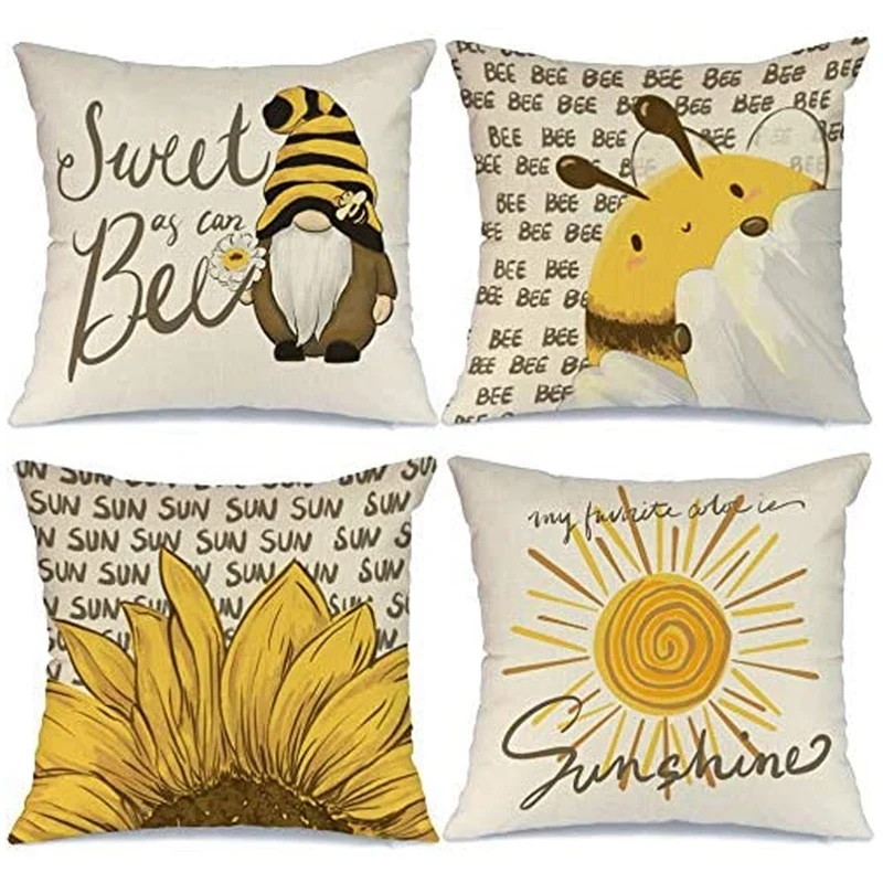 Summer Decorations Pillow Covers Sunflower Gnome Sunshine Bee Pillows Decorative Farmhouse Decor
Summer Decorations Pillow Covers Sunflower Gnome Sunshine Bee Pillows Decorative Farmhouse Decor