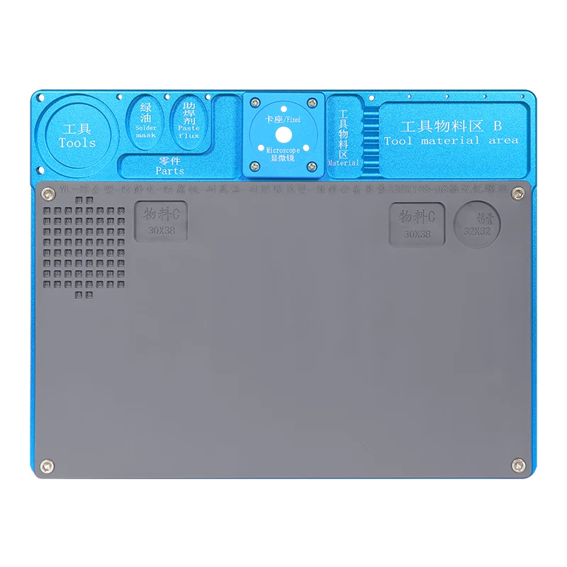 Aluminum Alloy Multi-function Microscope Base Workbench Electronic Mat Welding Blanket For Phone PCB motherboard Repair Platform
Aluminum Alloy Multi-function Microscope Base Workbench Electronic Mat Welding Blanket For Phone PCB motherboard Repair Platform