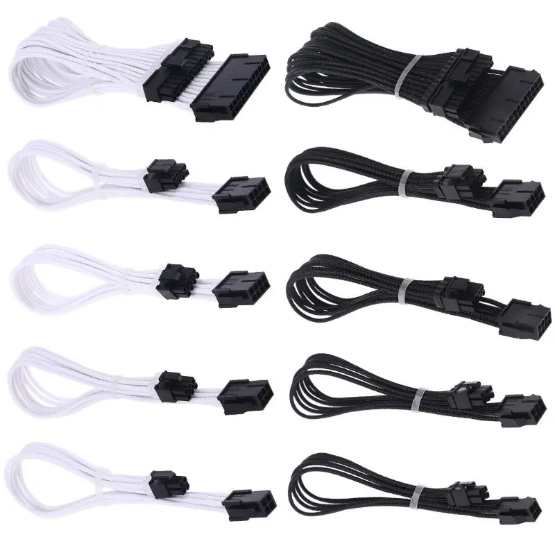 Sleeve Extension Power Supply Cable 24-pin A TX/EPS/8-pin PCI-E GPU/8pin CPU/6-pin PCIE/4Pin CPU Cable with Combs 18 AWG
Sleeve Extension Power Supply Cable 24-pin A TX/EPS/8-pin PCI-E GPU/8pin CPU/6-pin PCIE/4Pin CPU Cable with Combs 18 AWG