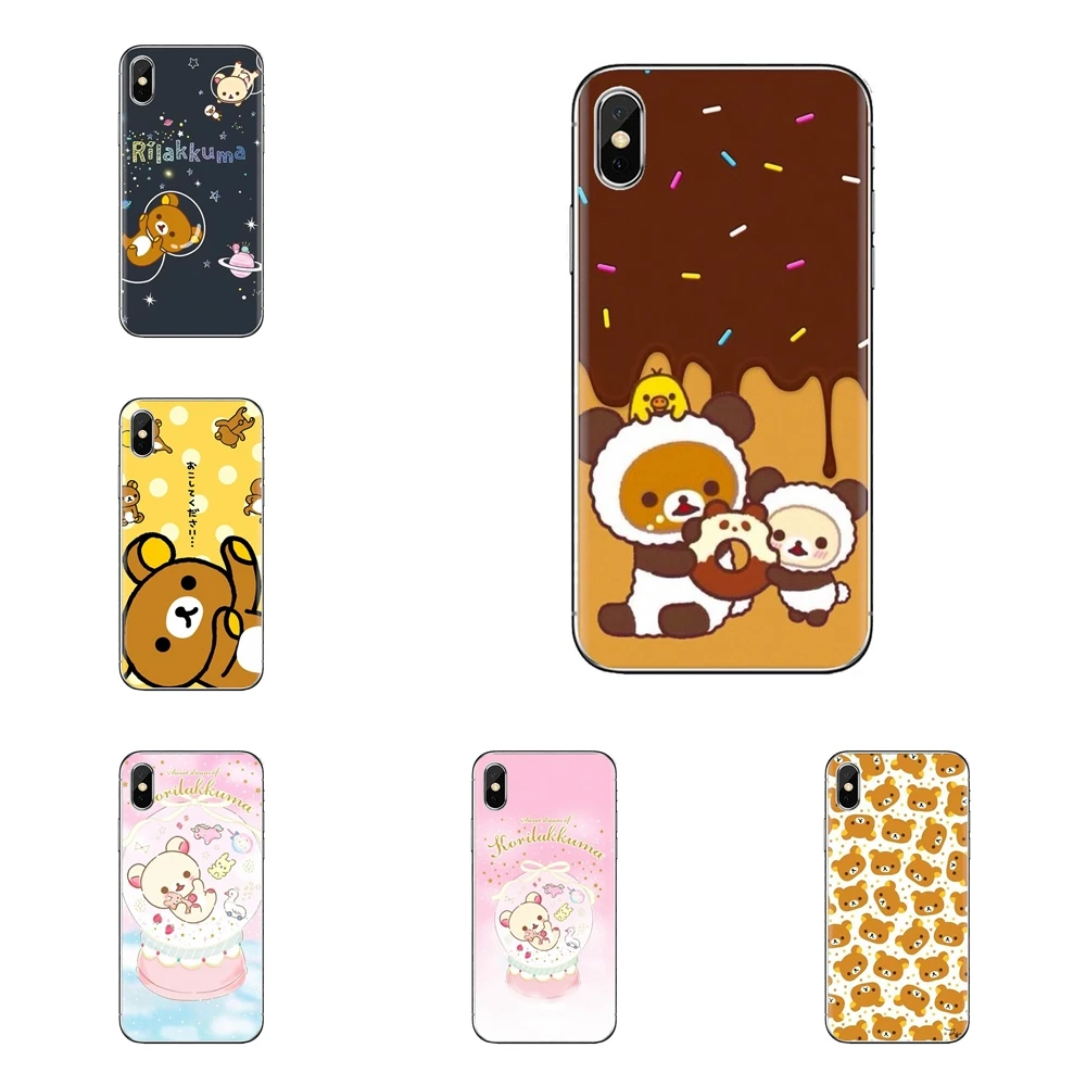 Прозрачные мягкие чехлы для iPod Touch Apple iPhone 11 Pro 4 4S 5 5S SE 5C 6 6S 7 8 X XR XS Plus Max Rilakuma