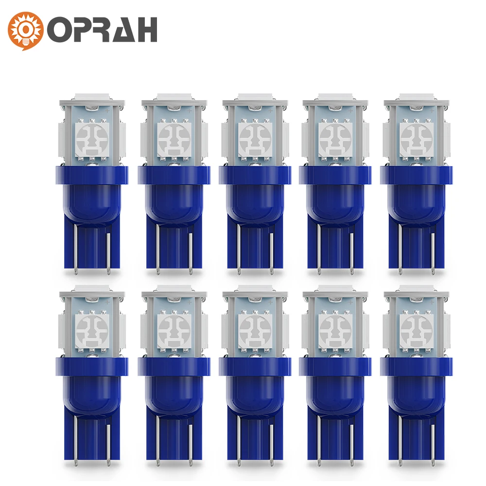 Oprah 10Pcs T10 LED Car Lights 168 194 501 W5W 5-SMD 5050 LED For Car Reading Lamps License Plate Lighting 12V Diode White 6000K
Oprah 10Pcs T10 LED Car Lights 168 194 501 W5W 5-SMD 5050 LED For Car Reading Lamps License Plate Lighting 12V Diode White 6000K