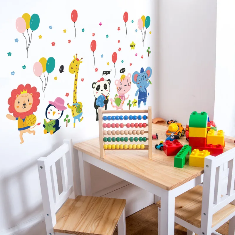 Cute Animal Balloon Wall Stickers for Kids Room Bedroom Decor Kindergarten Children Toy Room Decoration PVC Cartoon Mural 
Cute Animal Balloon Wall Stickers for Kids Room Bedroom Decor Kindergarten Children Toy Room Decoration PVC Cartoon Mural