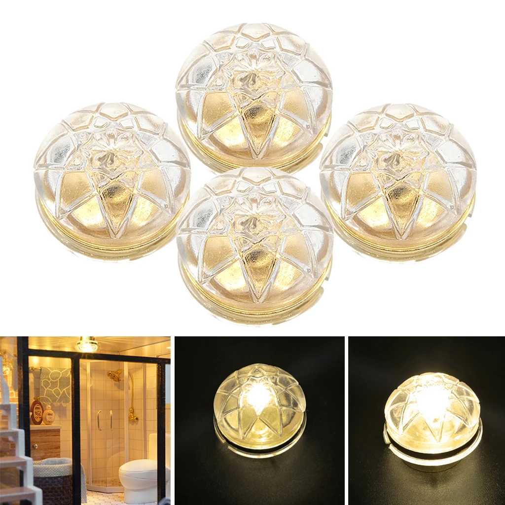 4 Pieces 1/12 Scale Dollhouse Furniture Ceiling Lamp LED Lights, Doll House Bedroom Living Room Decor
4 Pieces 1/12 Scale Dollhouse Furniture Ceiling Lamp LED Lights, Doll House Bedroom Living Room Decor