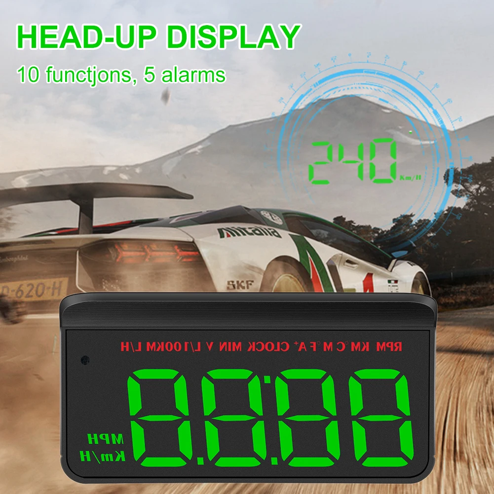 New M5 HUD Car Head-Up Display OBD2 EUOBD Windshield Projector Speedometer RMP Fuel Consumption Overspeed Warning Alarm System
New M5 HUD Car Head-Up Display OBD2 EUOBD Windshield Projector Speedometer RMP Fuel Consumption Overspeed Warning Alarm System