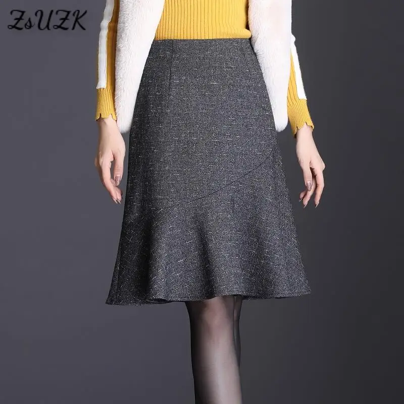 New Spring Autumn Women Knit Lattice Skirts Knee-Length High Waist Mermaid Skirt Plus Size Ruffle Skirt Female
New Spring Autumn Women Knit Lattice Skirts Knee-Length High Waist Mermaid Skirt Plus Size Ruffle Skirt Female