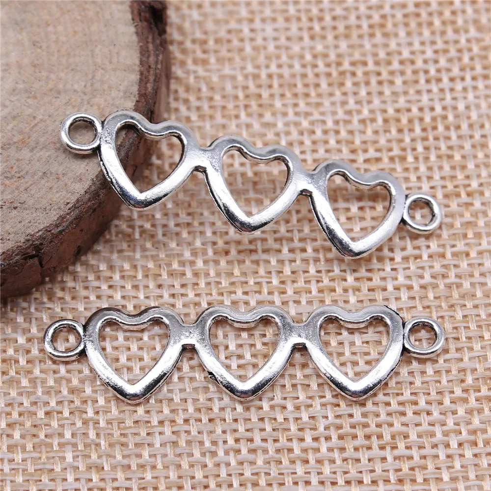 50pcs 43x11mm antique silver Peach heart connector charms diy retro jewelry fit Earring keychain hair card pendant
50pcs 43x11mm antique silver Peach heart connector charms diy retro jewelry fit Earring keychain hair card pendant