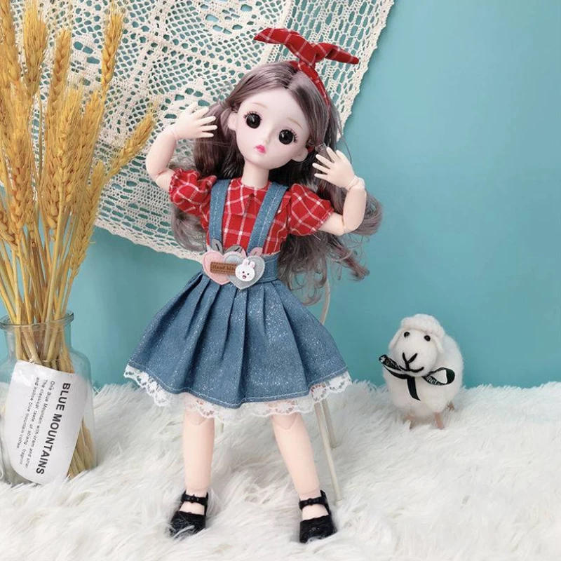 New 30cm Fashion 1/6 BJD Doll Make-up Hair Band 3D Eyes Long Wig Beautiful Princess Baby Girl DIY Children's Toy For Xmas Gift
New 30cm Fashion 1/6 BJD Doll Make-up Hair Band 3D Eyes Long Wig Beautiful Princess Baby Girl DIY Children's Toy For Xmas Gift