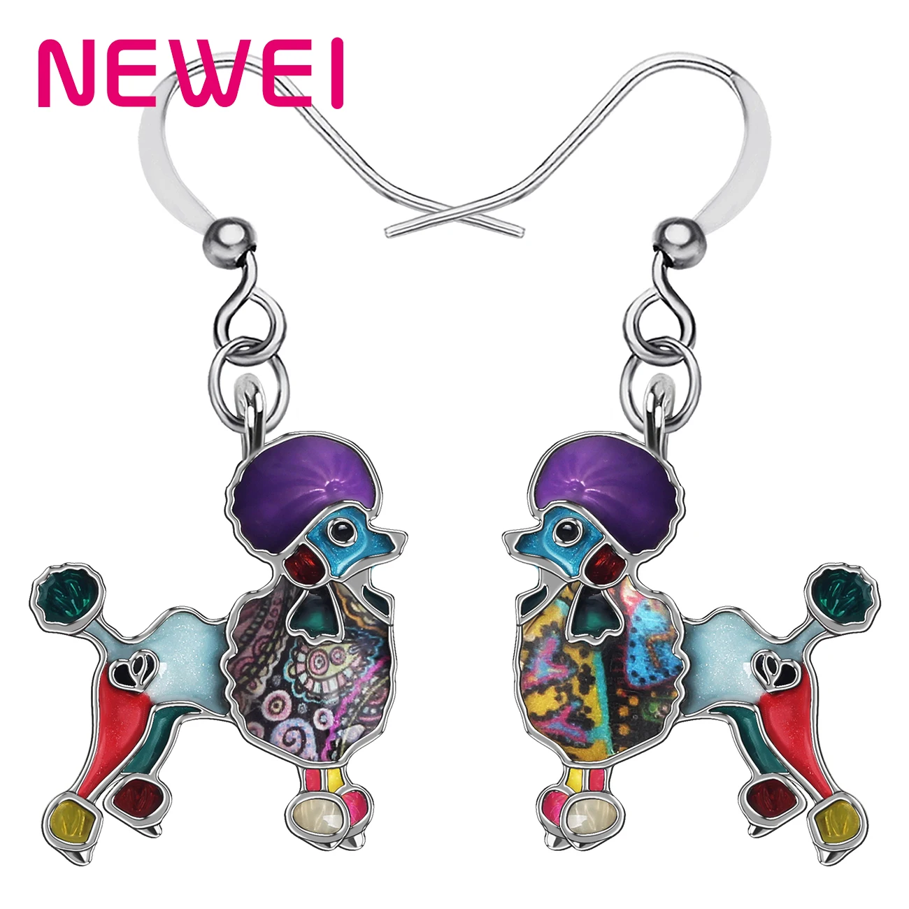 NEWEI Enamel Alloy Floral Cute Poodle Dogs Earrings Drop Dangle Unique Pets Lovers Jewelry For Women Girls Teens Charming Gift
NEWEI Enamel Alloy Floral Cute Poodle Dogs Earrings Drop Dangle Unique Pets Lovers Jewelry For Women Girls Teens Charming Gift