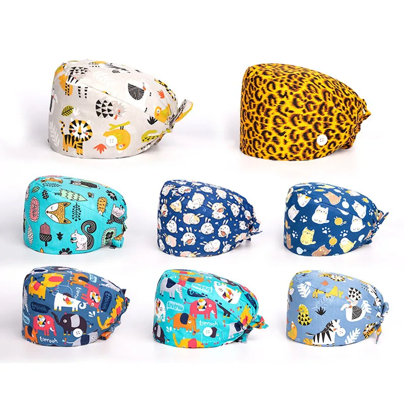 Printing Unisex Scrubs Caps Adjustable Cotton Scrubs Caps Salon Working Caps Sweat-absorbent Elastic Multicolor Scrubs Hats
Printing Unisex Scrubs Caps Adjustable Cotton Scrubs Caps Salon Working Caps Sweat-absorbent Elastic Multicolor Scrubs Hats