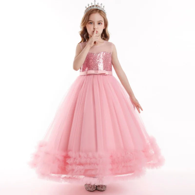 Girl Dress Bright Pink Bow Tulle Lace Elegant Princess Party Pageant Formal Gown For Teen Children Preschool
Girl Dress Bright Pink Bow Tulle Lace Elegant Princess Party Pageant Formal Gown For Teen Children Preschool