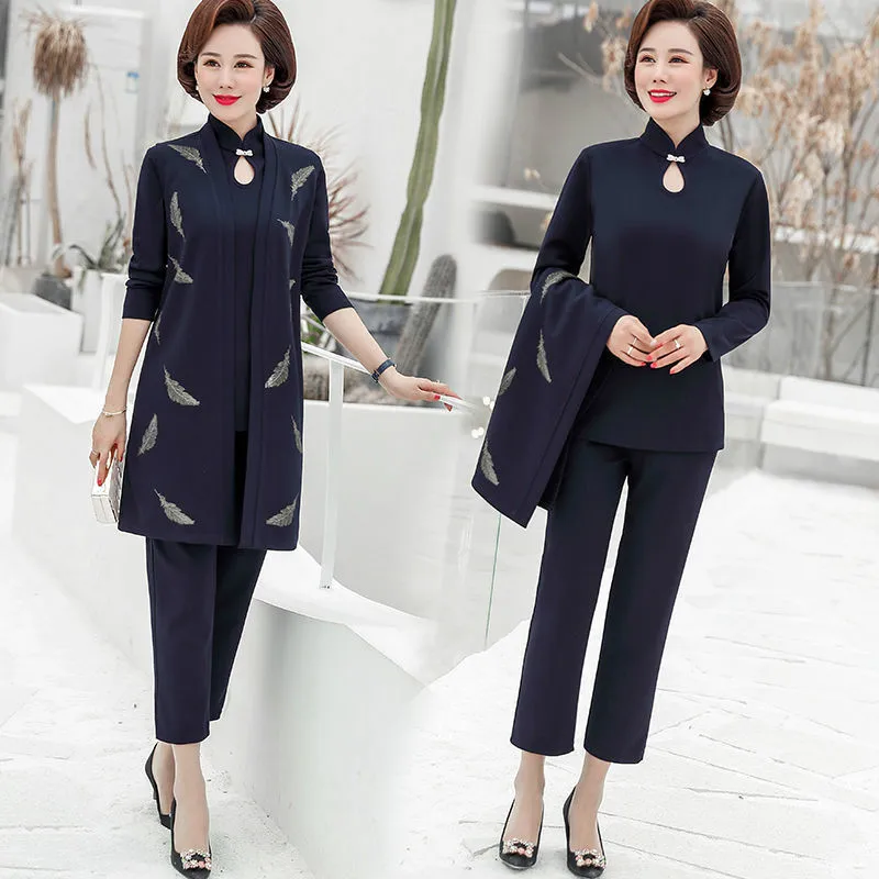 2021 Women Spring 3 Pieces Set Long Sleeve Top + Printed Feathers Long Vest and Loose Casual Pants Women's Sets Jogging Femme D3
2021 Women Spring 3 Pieces Set Long Sleeve Top + Printed Feathers Long Vest and Loose Casual Pants Women's Sets Jogging Femme D3