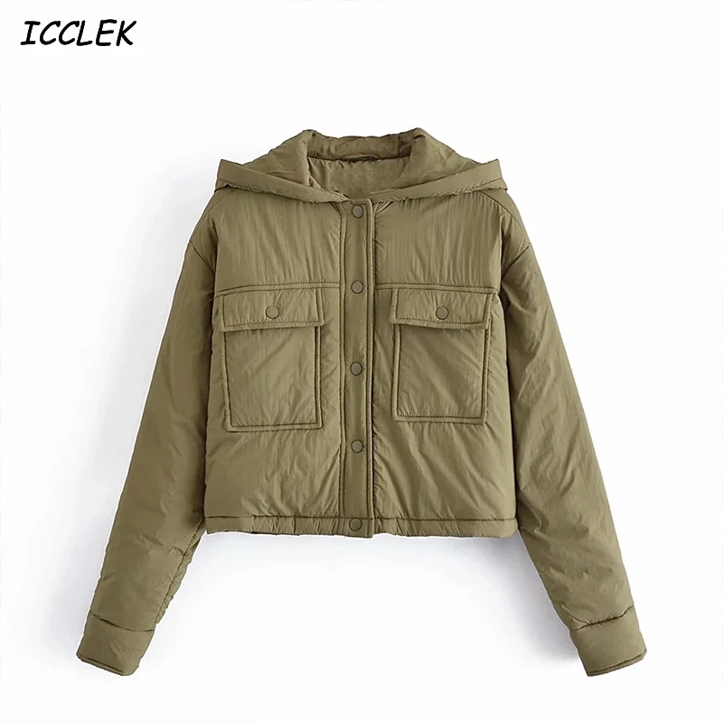 Za Women's Jacket Hooded Winter Jacket Armygreen Parkas Big Pockets Spring Coat Women Quilted Coats Padded Puffer Jacket Autumn
Za Women's Jacket Hooded Winter Jacket Armygreen Parkas Big Pockets Spring Coat Women Quilted Coats Padded Puffer Jacket Autumn