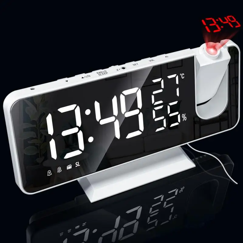 LED Digital Alarm Clock Radio Projection Multifunction Bedside Time Display dab Radio With Temperature And Humidity Mirror Clock
LED Digital Alarm Clock Radio Projection Multifunction Bedside Time Display dab Radio With Temperature And Humidity Mirror Clock