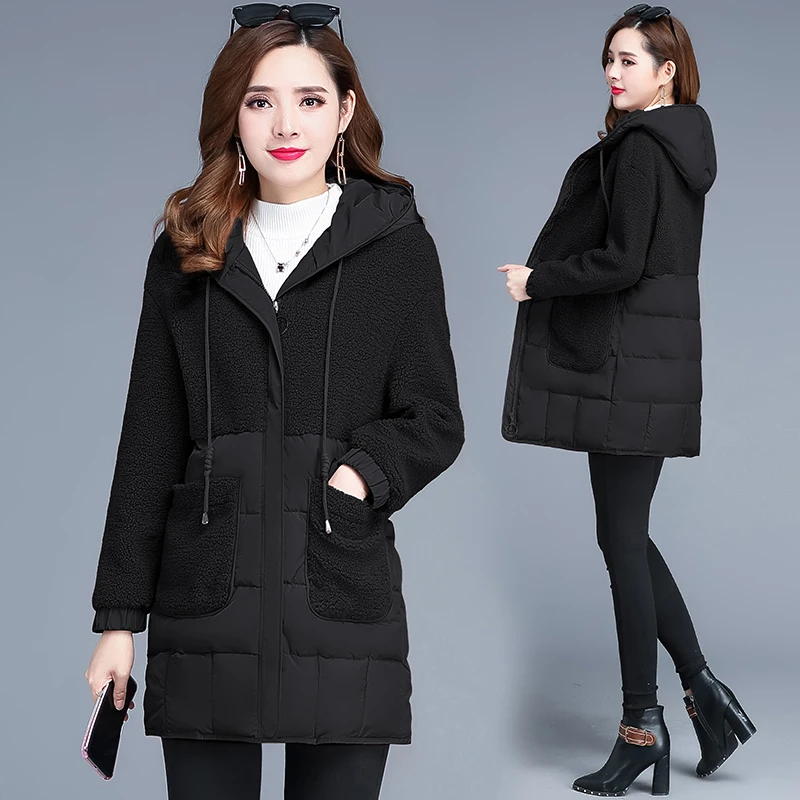 Fairy's granular down stitched down cotton padded jacket women's middle and long style new pake cotton padded jacket fashion
Fairy's granular down stitched down cotton padded jacket women's middle and long style new pake cotton padded jacket fashion