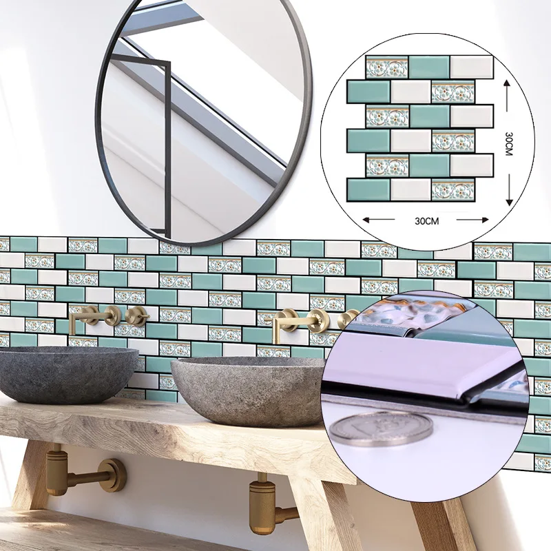 10pcs 3D Brick Wall Sticker Self-Adhesive PVC Water-proof Wall paper for Bathroom Oil-proof Kitchen Stickers DIY Home Wall Decor
10pcs 3D Brick Wall Sticker Self-Adhesive PVC Water-proof Wall paper for Bathroom Oil-proof Kitchen Stickers DIY Home Wall Decor