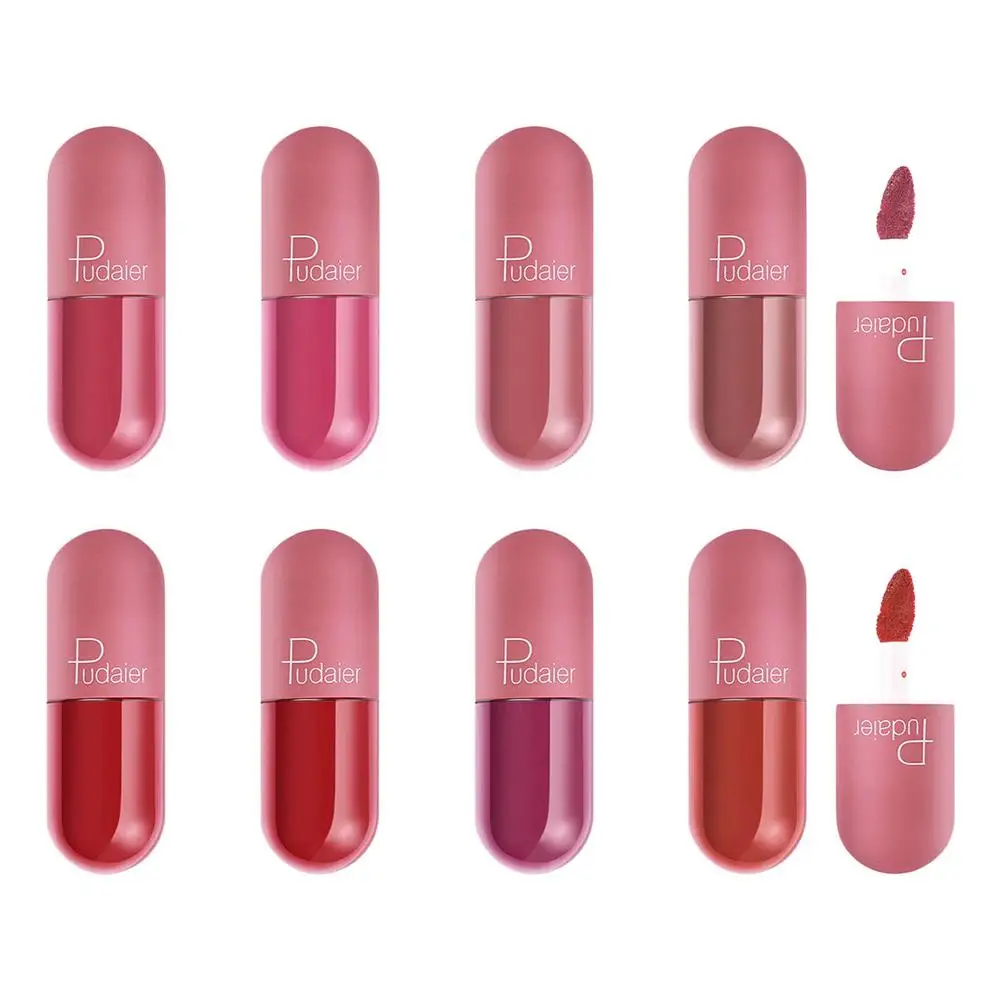 Mini Capsule Shape Lipstick Matte Liquid Waterproof Lip Gloss Long Lasting Velvet Moisture Lip Glaze Lip Makeup Cosmetics
Mini Capsule Shape Lipstick Matte Liquid Waterproof Lip Gloss Long Lasting Velvet Moisture Lip Glaze Lip Makeup Cosmetics