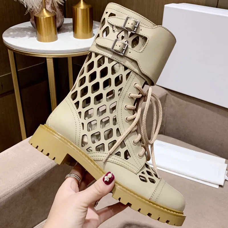 Hollow Woman Boots Solid Square Heels Boots Summer Modern Shoes Women Lace Up Female Shoes Fashion Concise Ladies Boots Hot Sale
Hollow Woman Boots Solid Square Heels Boots Summer Modern Shoes Women Lace Up Female Shoes Fashion Concise Ladies Boots Hot Sale