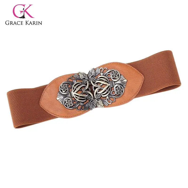 Grace Karin High Stretchy Waist Belt Vintage Retro Metal Buckle Leather Belt 2020 New Fashion Designer Waistband Women Waistbelt
Grace Karin High Stretchy Waist Belt Vintage Retro Metal Buckle Leather Belt 2020 New Fashion Designer Waistband Women Waistbelt