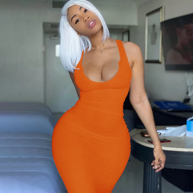 Deep V Neck Slim Fit Sexy Long Dress Spring Summer Dress 2021 New Women Clothing Solid Color Skirt Vestidos De Mujer Casual
Deep V Neck Slim Fit Sexy Long Dress Spring Summer Dress 2021 New Women Clothing Solid Color Skirt Vestidos De Mujer Casual